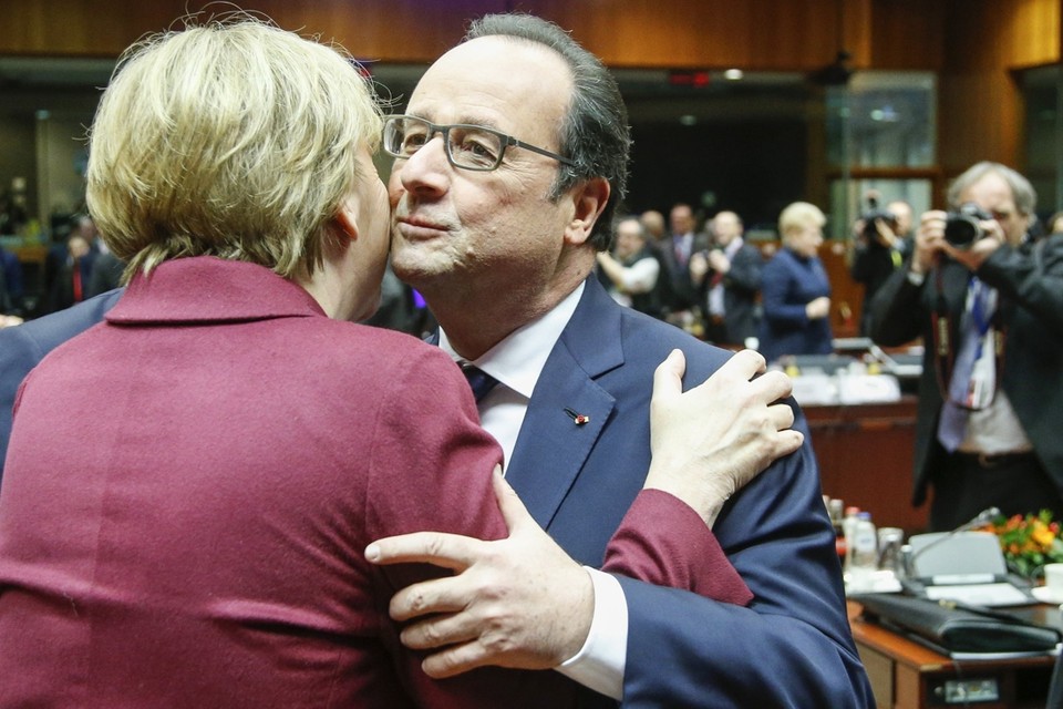 Angela Merkel en François Hollande 