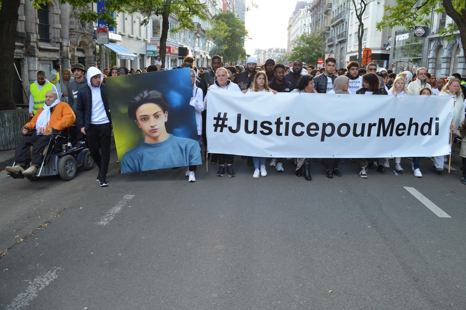 Een demonstratie voor Mehdi Bouba in 2019. 