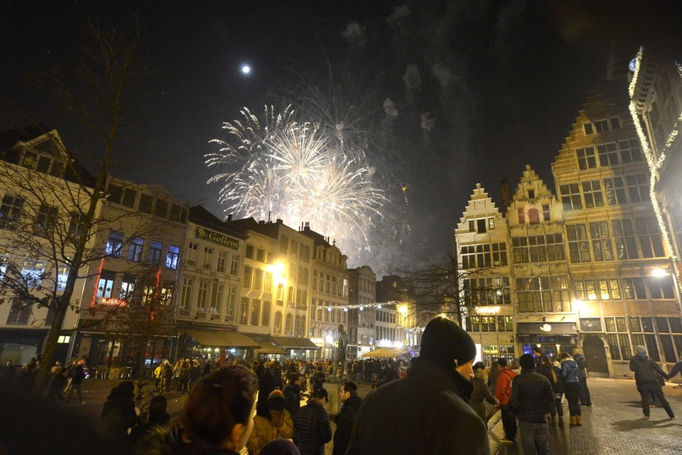 vuurwerk in Antwerpen 
