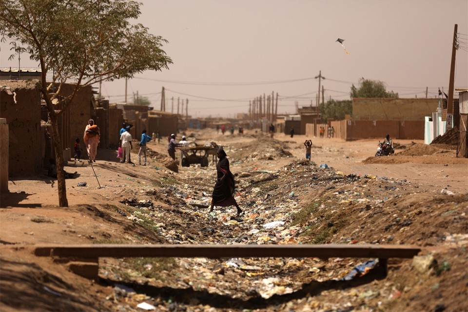 Vluchtelingenwijk in Khartoum (Soedan) 