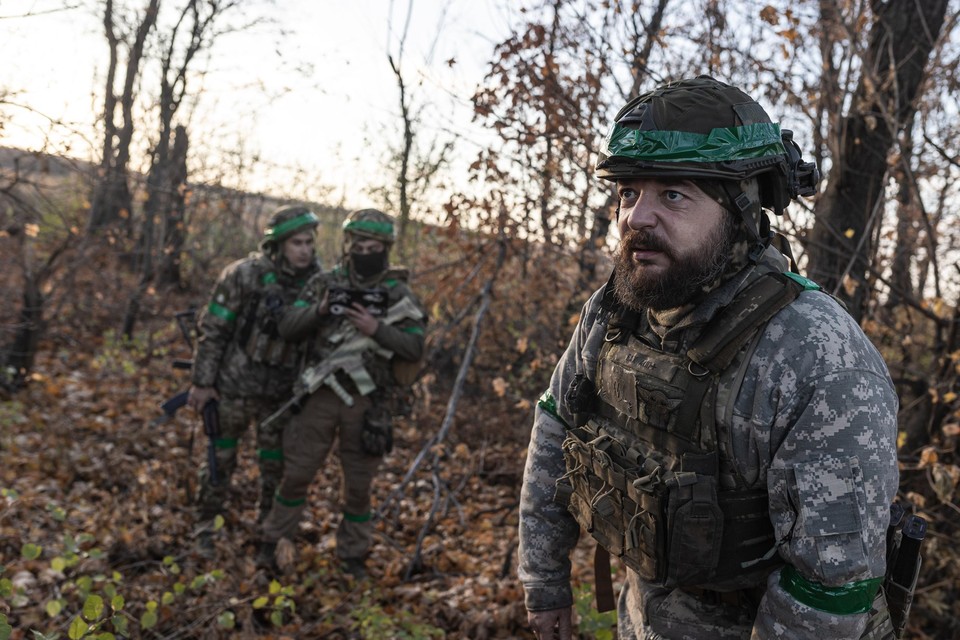 Oekraïense soldaten in de provincie Donetsk.