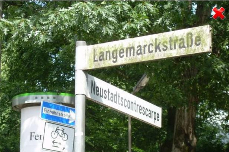 De Langemarckstrasse in Bremen. 
