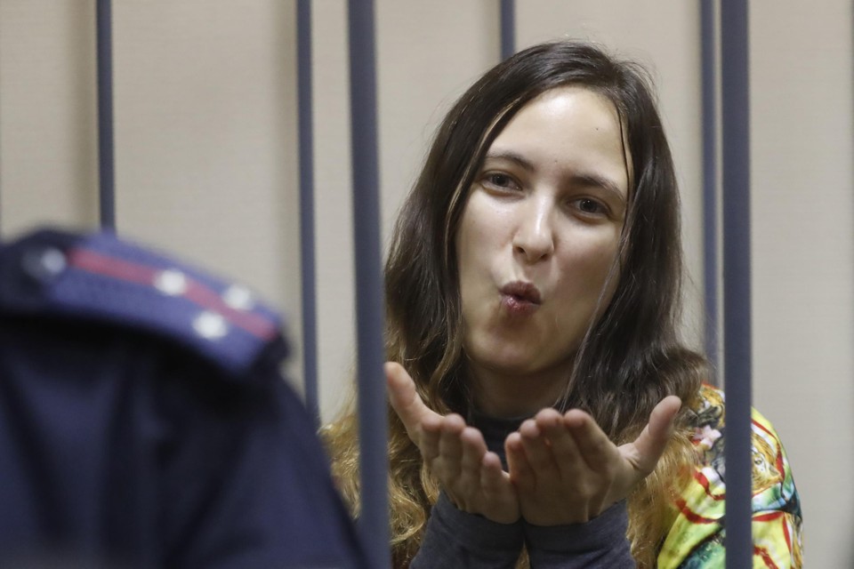 Sasja Skotsjilenko tijdens haar proces.