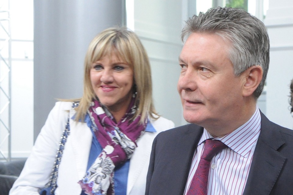 Karel De Gucht en zijn echtgenote Mireille Schreurs. 