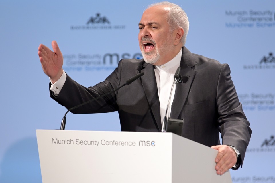 De Iraanse minister van Buitenlandse Zaken Mohammad Javad Zarif 