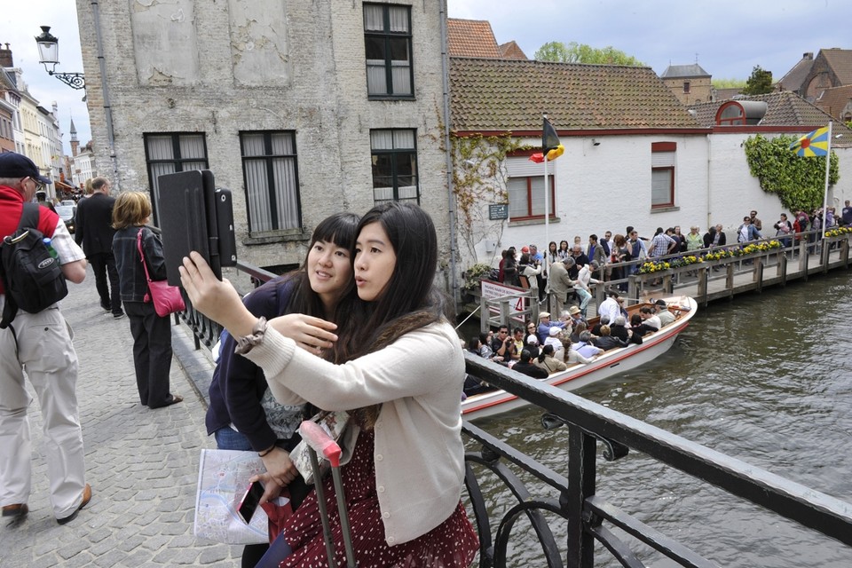 Chinese toeristen in Brugge 