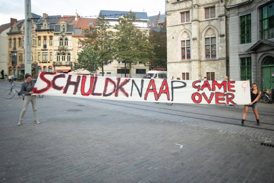 Betoging in Gent, vorige week, tegen Schild & Vrienden.