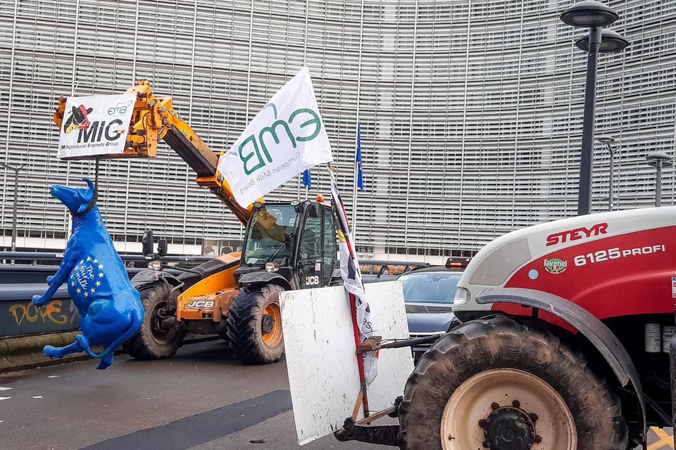 Landbouwprotest in Brussel: altijd een gezellige bedoening.