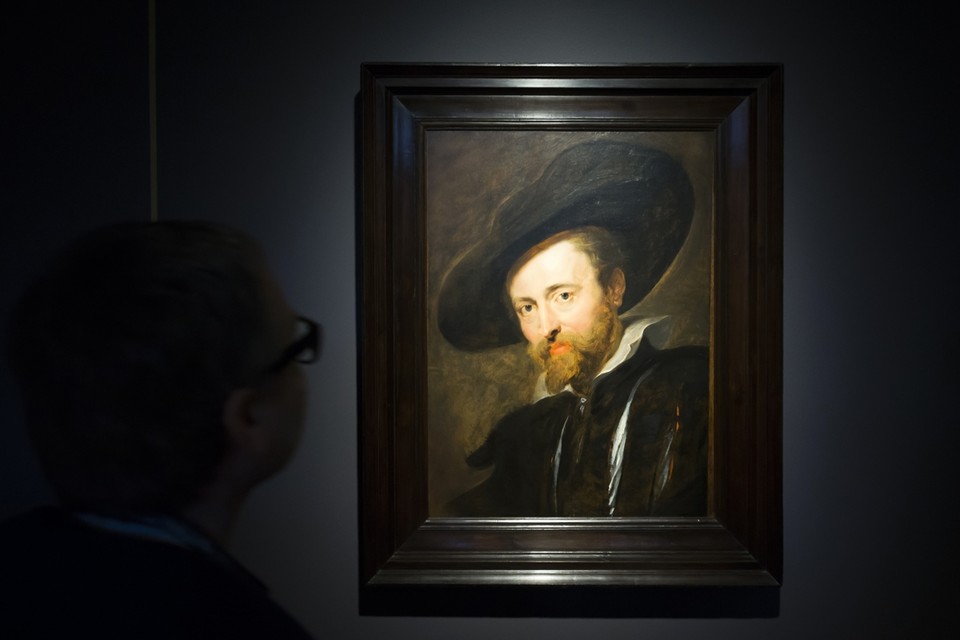 Rubens op het zelfportret dat in het Antwerpse Rubenshuis hangt. 